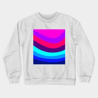 Pink Blue Colorful Lines Crewneck Sweatshirt